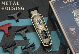 Машинка для стрижки VGR V-901 • Триммер для волос с дисплеем и 4 насадками 1600 мАч - мініатюра 5