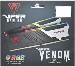 Модуль памяті DDR5 2x16GB/6000 Patriot Viper Venom RGB (PVVR532G600C36K) - мініатюра 8