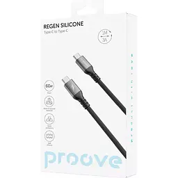 Кабель Proove ReGen Silicone USB-C to USB-C 60W 1m Black (CCRS60002201) [130623] - мініатюра 2