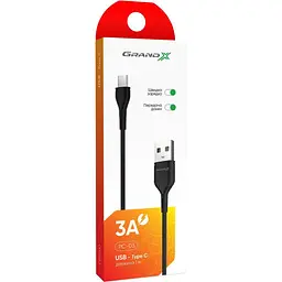 Дата кабель USB 2.0 AM to Type-C 1.0m Grand-X (PC-03B) - мініатюра 3