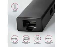 Мультипортовий адаптер AXAGON SuperSpeed Black (HMC-GL3A) - мініатюра 4