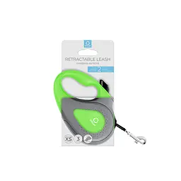 Повідець-рулетка Collar для собак, розмір XS, 12 кг, 3 м, світловідбивна стрічка, салатовий - мініатюра 3
