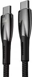 Кабель Baseus Glimmer Series Fast Charging Cable Type-C to Type-C 100W 1m CADH000701 Black - мініатюра 3