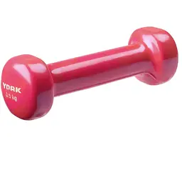 Гантелі для фітнесу вінілові круглі York Fitness 2х0,5кг рожевий - мініатюра 2