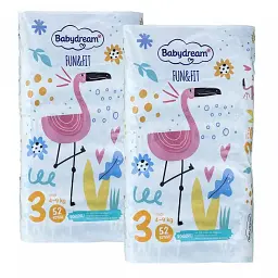 Підгузники Babydream FUN&FIT Розмір 3 midi, Вага 4-9 кг, 104 шт