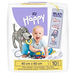 Одноразові пелюшки Bella Baby Happy, 60x60 см, 10 шт. (BB-091-6010-004)