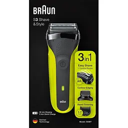 Електробритва Braun Series 3 300BT Black/Green - мініатюра 3