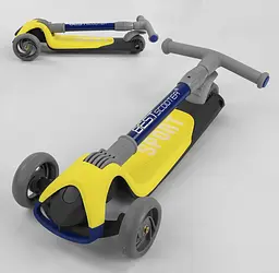 Самокат Best Scooter 62х17х31 см Чорно-жовтий 000231460 - мініатюра 4
