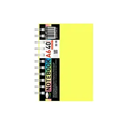 Блокнот А6 АП-1510(Yellow) 40 аркушів, пружина бокова