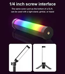 Світлодіодний світильник - підсвітка геймерська Luxceo V8 Portable RGB Video Light Gamer Lamp акб 2000mAh - мініатюра 6