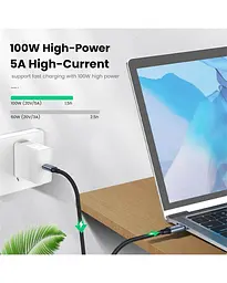 Удлинитель No BrandType-C Straight 100W 5A USB 3.2 Gen 2 Thunderbolt 4k 60hz 2 м Черный (5A2M100W4K60HZUSB) - миниатюра 5