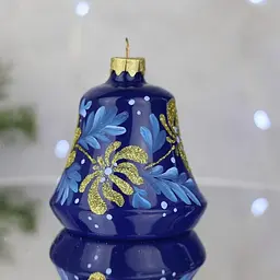 Ялинкова прикраса Санта Шоп Дзвіночок льодяний скло (4820001165524) - мініатюра 2