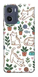 TPU чохол Demsky Cats pattern для Motorola Moto G05