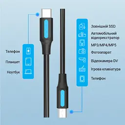 Кабель Vention COWBD USB-C - Mini-USB 0,5 м чорний (COWBD) - мініатюра 11