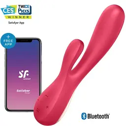Вібратор-кролик Satisfyer Mono Flex 20 см червоний - мініатюра 4