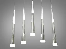 Люстра стельова LED Diasha 3002/5HR, 18W, 4100K, хром, для високих стель, сучасний стиль - мініатюра 3