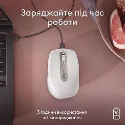 Бездротова миша Logitech MX Anywhere 3S for Mac Light Grey (910-006946) - мініатюра 14