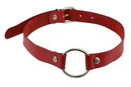 Кляп Leather O-Ring Gag Red від sLash - мініатюра 1