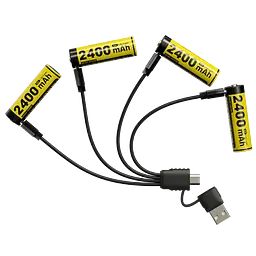 Акумулятор Li-Ion AA Nitecore NH2400 1.5V 2400mAh USB Type-C захищений - мініатюра 3