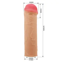 Насадка на пеніс PRETTY LOVE Nile 1( 25 mm) Extended Series, TPR PRETTY LOVE BI-026252 100576 - мініатюра 5
