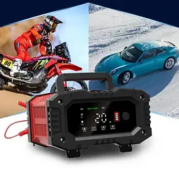 Зарядний пристрій Foxsur 12V-8A/24V4A 12V-20A для автомобільного акумулятора - мініатюра 3