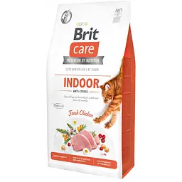 Сухий корм Brit Care Cat GF Indoor Anti-stress для кішок, які постійно живуть у приміщенні, курка 7 кг (арт.171301)