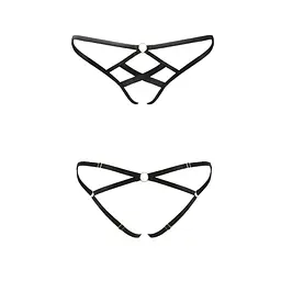 Трусики зі стреп Passion Exclusive NICKY THONG XXL/XXXL, black - мініатюра 3