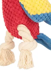 М'яка іграшка для собак Fuzzy - Bird Dog Squeaky Toy з мотузками і пищалкою, червона - мініатюра 6