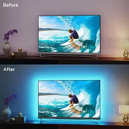 Освітлення для телевізора Hamlite TV Backlight 70, 75, 80, 82-дюймове, USB-світлодіодна стрічка для освітлення телевізора - мініатюра 5