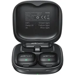 Мікрофонна система Acefast бездротова R1 wireless lavalier microphones чорний