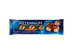 Цукерки MILLENNIUM 29г Golden Nut з начинкою та цілими горіхами