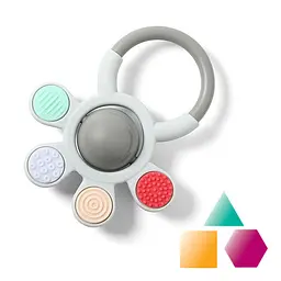 Прорізувач для зубів ортодонтичний силіконовий Ortho з брязкальцем BabyOno - мініатюра 8