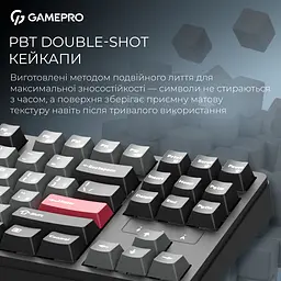 Клавіатура GamePro Asgard Ragnar Keychron Super Red Switch Wireless/Bluetooth/USB Black бездротова (MK285BK) - мініатюра 9