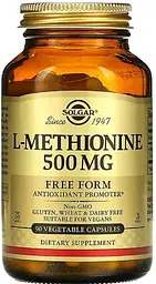 Метіонін Solgar L-Methionine 500 мг 90 вег капс