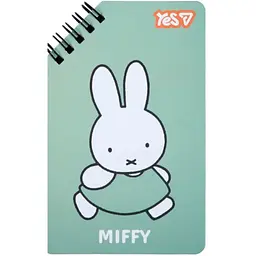 Блокнот Yes 95x145 мм, 60 арк. подв. спіраль "Miffy Olive", лінія