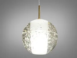 Люстра стельова LED Diasha 3006/1G G4, 1 лампа, метал, скло, сучасний стиль, регулювання висоти, IP20 - мініатюра 3