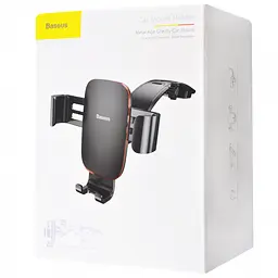 Тримач в машину Baseus Metal Age Gravity Car Mount Connecting Rod Type чорний (22710) - мініатюра 2