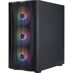 Корпус 1stPlayer X3-M-BK-4F1 Black [149379] - мініатюра 3