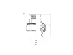 Американка Thermo Alliance d 25мм поліпропіленова 25х3/4"З для поліпроп. труб (DSI202) - мініатюра 2
