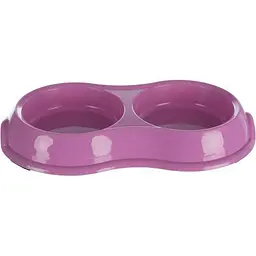Миска Trixie для собак, подвійна, 2х200 л, d:11 см, 26х4х14 см (пластик) - мініатюра 4