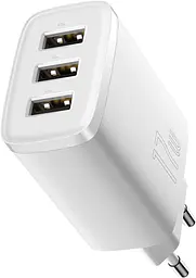 Зарядний пристрій Baseus Compact Charger 3U 17W EU white (CCXJ020102)