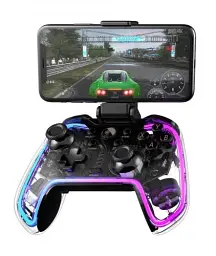 Геймпад Havit G158BT PRO, Transparent, бездротовий (Bluetooth 4.0), PC / Playstation 3/4 / Switch / Android / iOS, кріплення для телефону, акумулятор 800 mAh (HV-G158BT PRO)