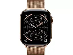 Смарт-годинник Apple Watch Series 11 GPS + Cellular 46mm Gold Tit. Case w. Gold Milanese Loop - S/M (MFD74) - мініатюра 2