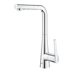 Змішувач для кухні з висувним виливом Grohe Zedra 32553002, Хром - мініатюра 5