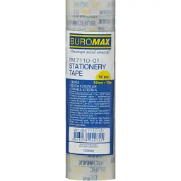 Скотч Buromax 12 мм х 10 м, прозорий, 12 шт. в упаковці (BM.7110-01) - мініатюра 2