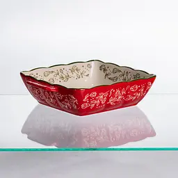 Форма для запікання Yiwu Vintage 20×16.5×4 (см) квадратна форма для випікання в духовці з ручками Червоний HM04-13 - мініатюра 5