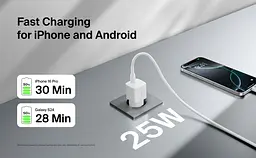 Мережевий зарядний пристрій Belkin 25 W USB-C PD PPS White - мініатюра 6