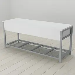 Банкетка з ящиком Ferrum-decor Дрейк 1 550x1000x400 метал Сірий ДСП Білий 16 мм (FRD-103059)