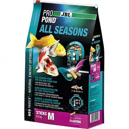 Всесезонний корм JBL ProPond All Seasons M для середніх кої і інших ставкових риб 1.1 кг