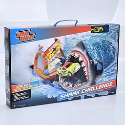 Гоночний трек 1:64 – петля 360°, акула, пусковий механізм, машинка (SS056)